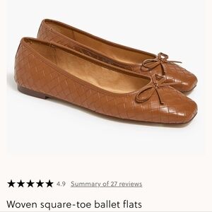 J. Crew Tan Woven Flats